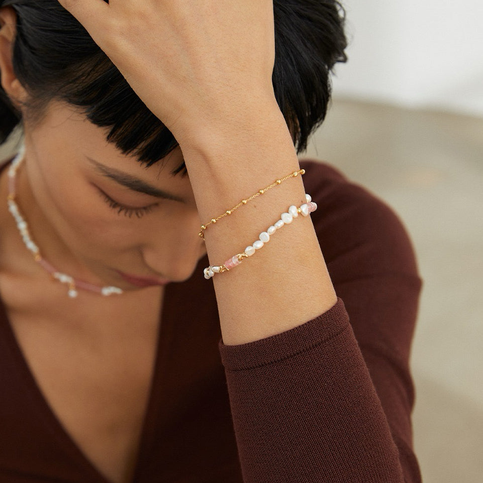 S925 Silver Minimalist French bracelet YS0015
