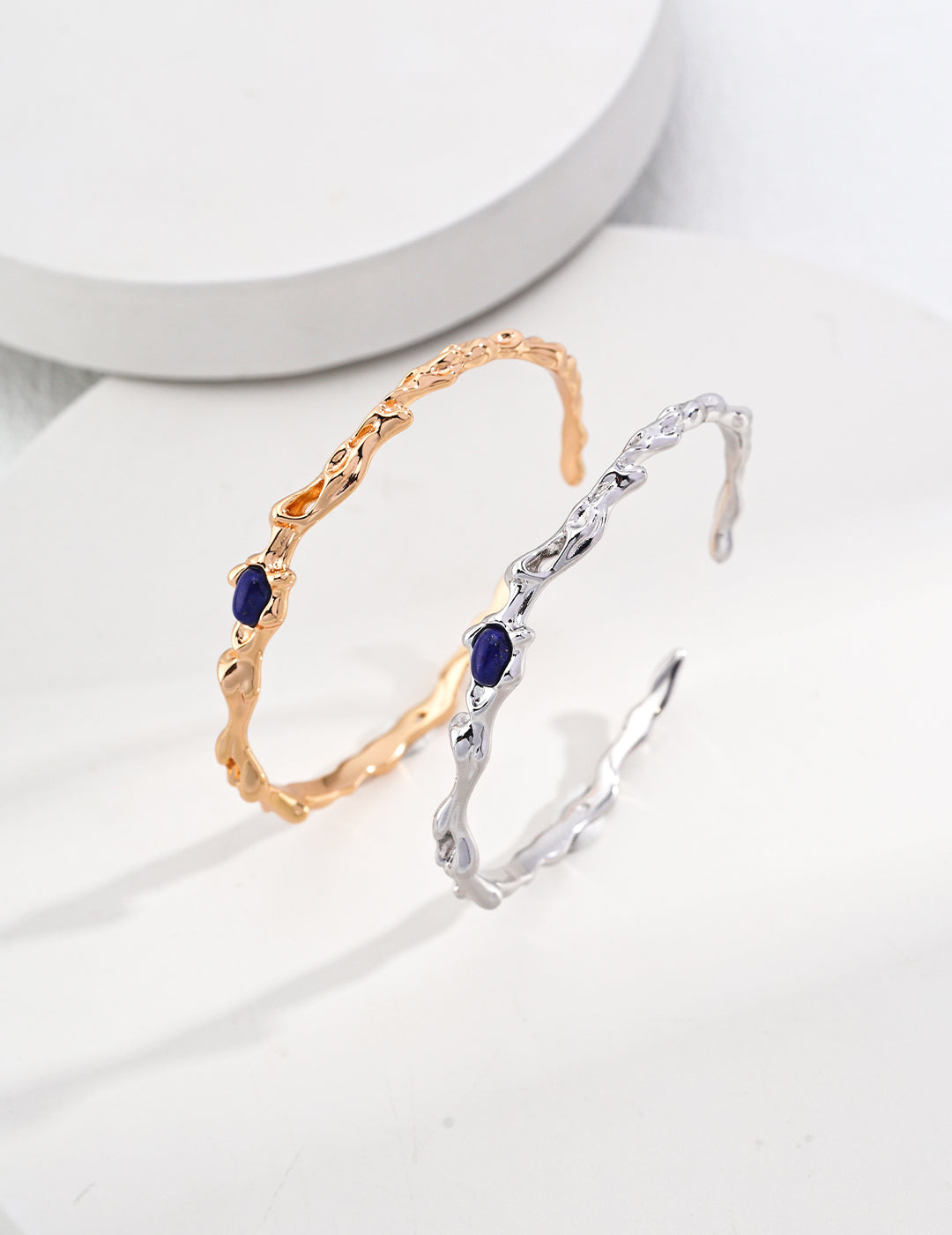 "Eye of the Deep Sea" S925 Silver Lapis Lazuli Bracelet S0043