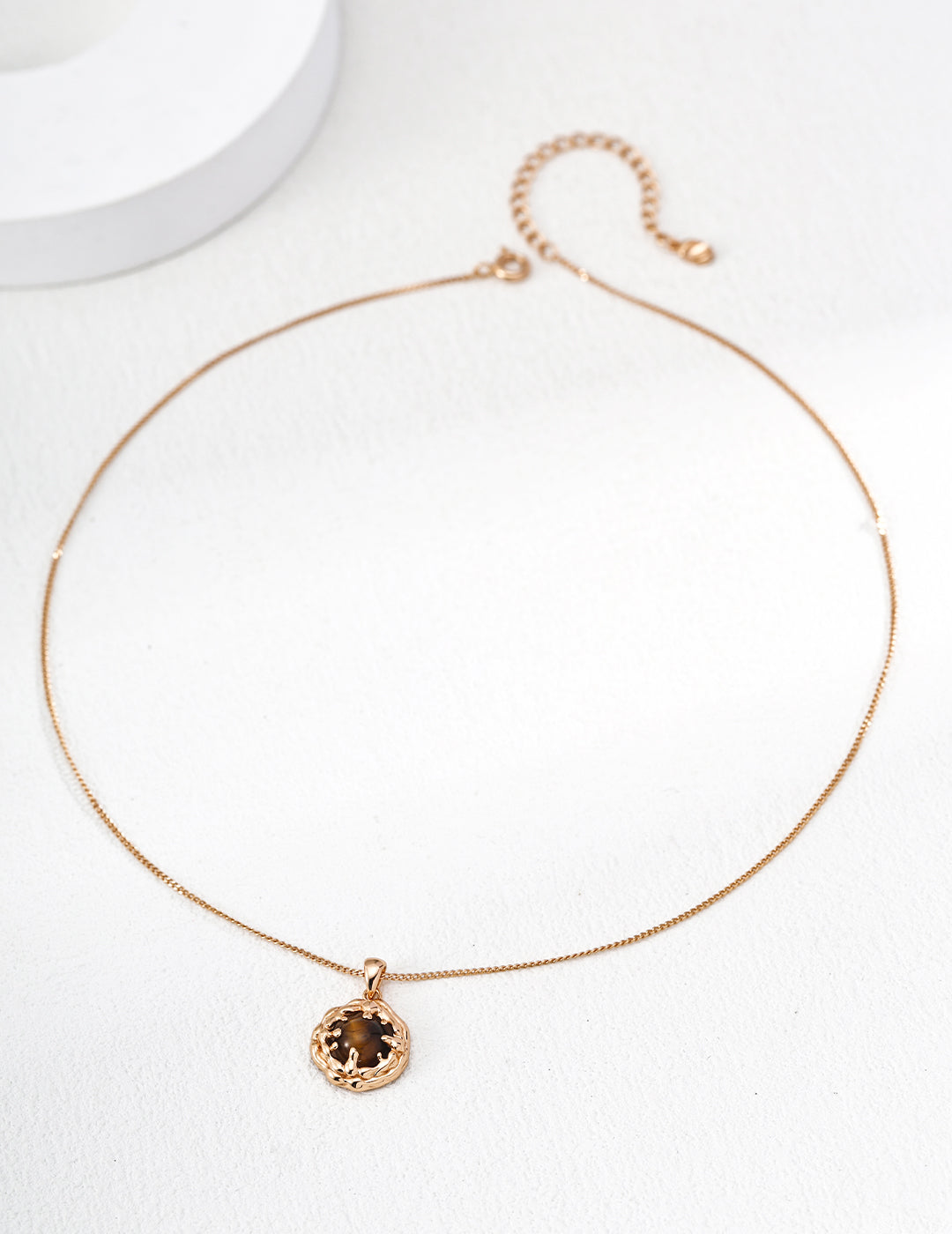 "Coral Sea"S925 Sterling Silver Vintage Turquoise/Tiger's Eye Pendant Necklace D0703